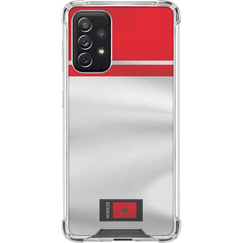 Morocco Soccer Flag Galaxy A72 5G Clear Case